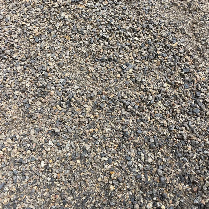 Aggregate 20-40mm stockpile at sunset