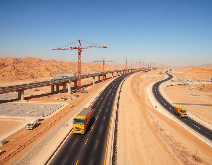 Highway and bridge infrastructure construction